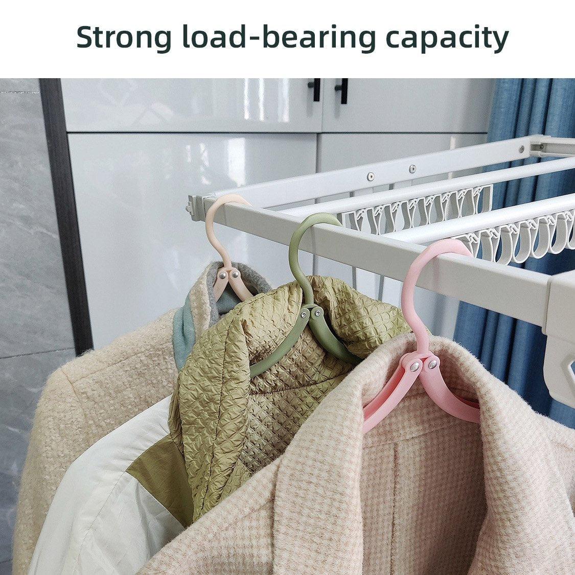 Portable Folding Clothes Hangers for Travel with Storage Bag 8 Pack - Green - view 11