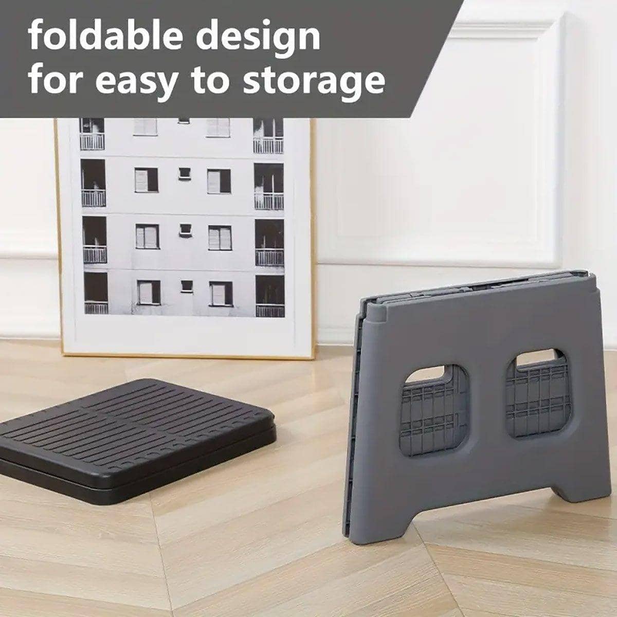 Portable Folding Outdoor Travel Toilet for Camping and Hiking - Grey - view 5