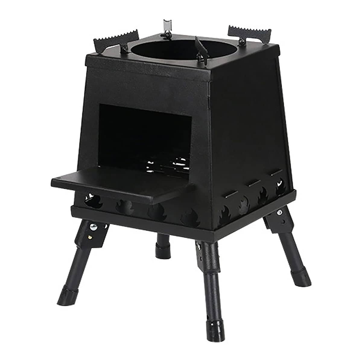 Portable Folding Wood Burning Camping Stove, Windproof for Outdoor BBQ - view 2