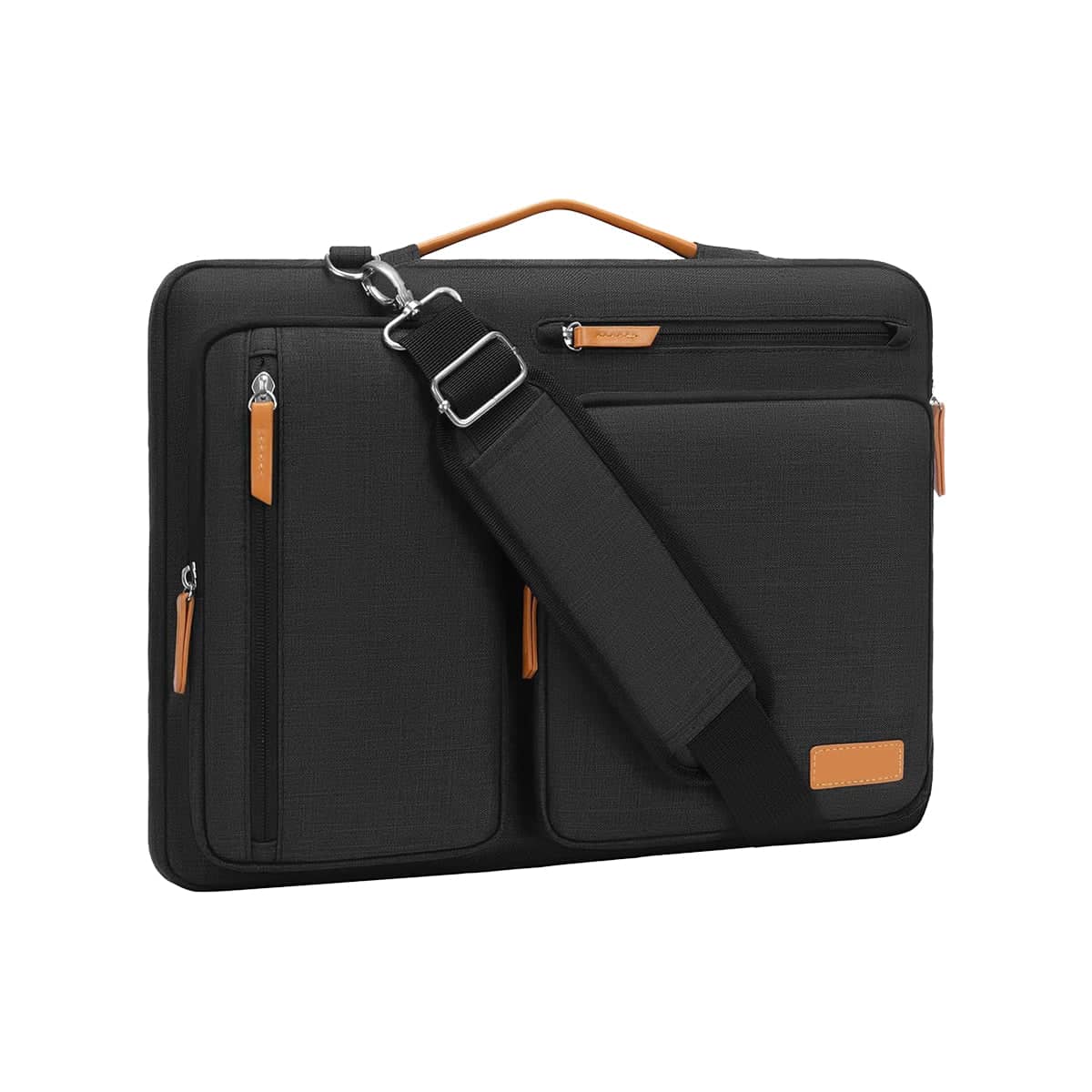 Portable Laptop Shoulder Bag, Oxford Cloth - Black