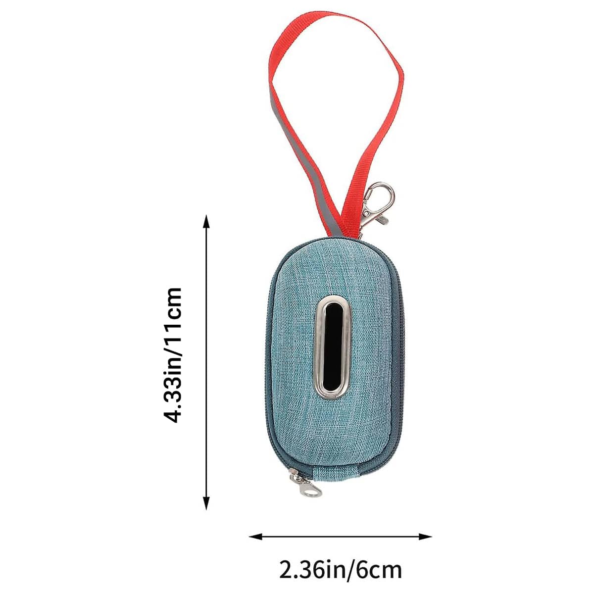 Portable Pet Waste Bag Dispenser with Clip, 11 x 6cm - Blue - view 4