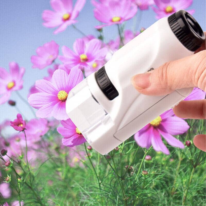 Portable Pocket Microscope with LED Light for Kids - Pink - view 4