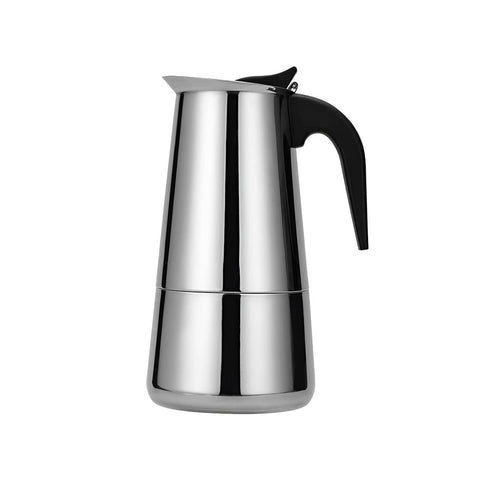 Portable Stainless Steel Stovetop Coffee Maker for Travel and Camping - 450 ml