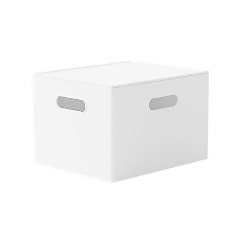 Portable Storage Box with Lid, White - Size M, 30 x 24.8 x 20 cm