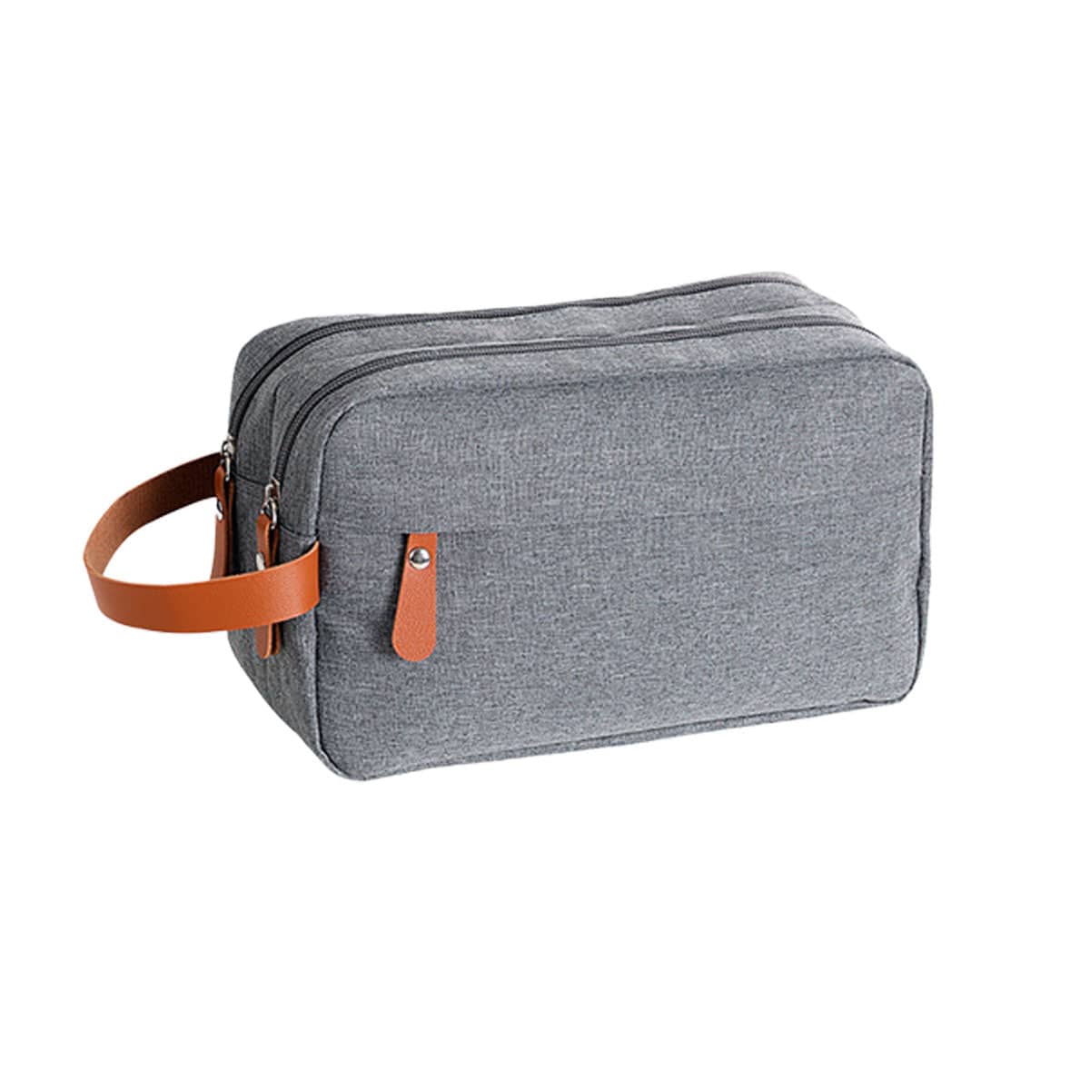Portable Toiletry Storage Bag for Cosmetics Toiletries Makeup Brushes Razor - Grey
