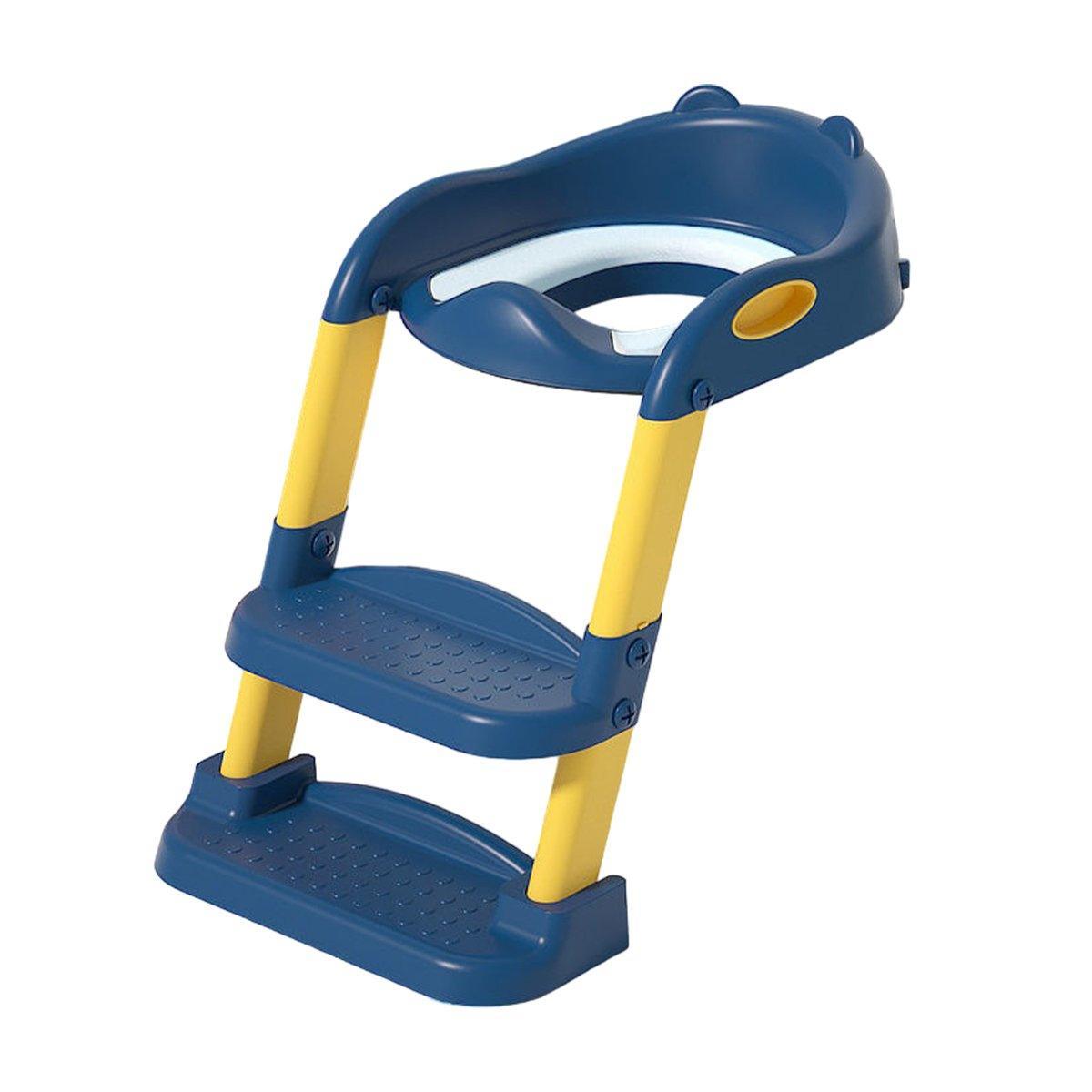 Potty Training Toilet Seat with Ladder and Step Stool - Navy Blue