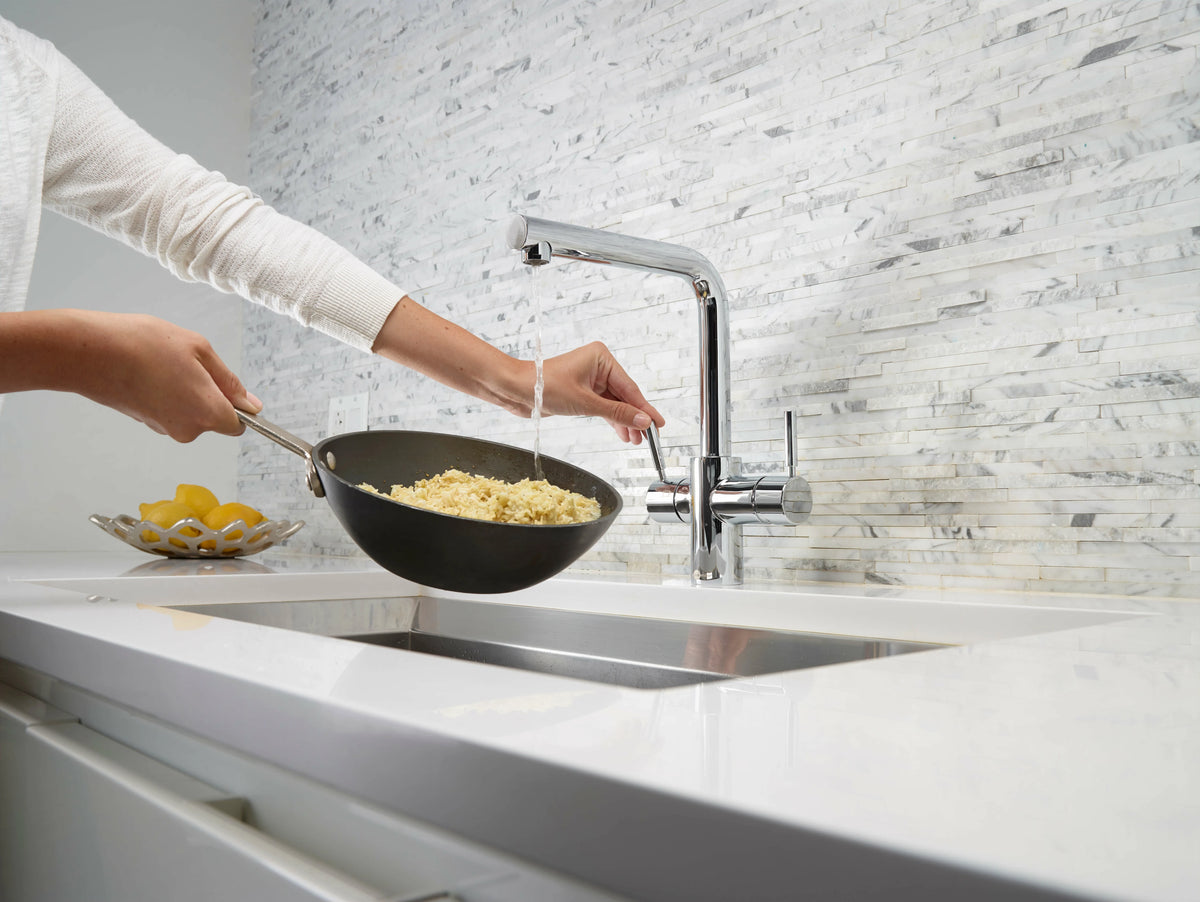 InSinkErator Multitap 3N1 L-shape steaming hot water tap - chrome finish, 2.5L NeoTank - 3003LC