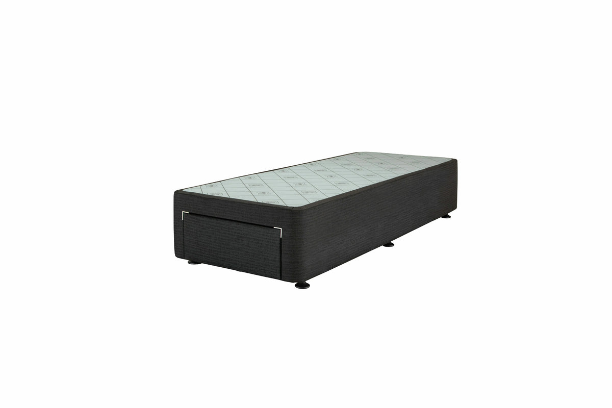 Sealy Long Single Spacesaver Base Front Drawer - Black Fabric, Patented Module Support - 728177