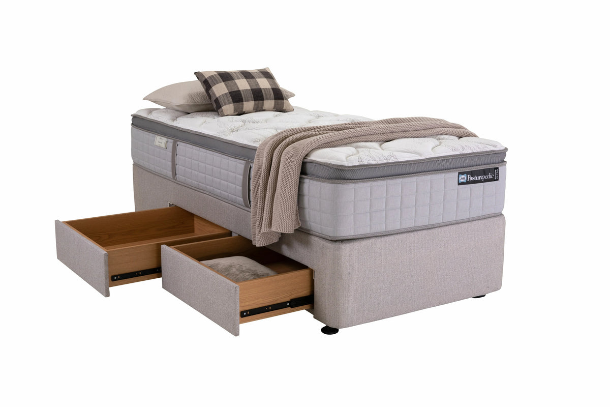 Sealy Posturepedic Summer Flex Plush Long Single Mattress - 2 Stage Titanium AlignSupport - 735577
