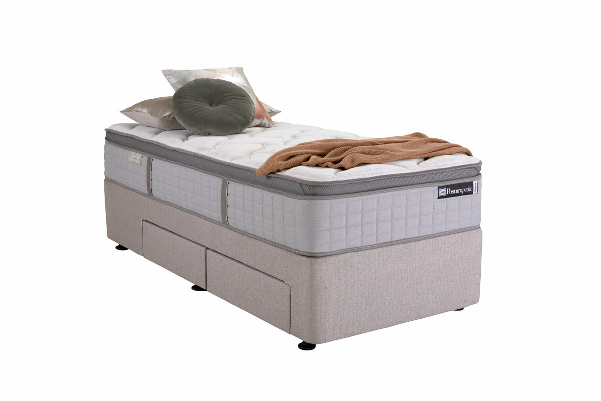 Sealy Posturepedic Laynee Flex Medium King Single Mattress - Titanium AlignSupport, Sense Material - 735616