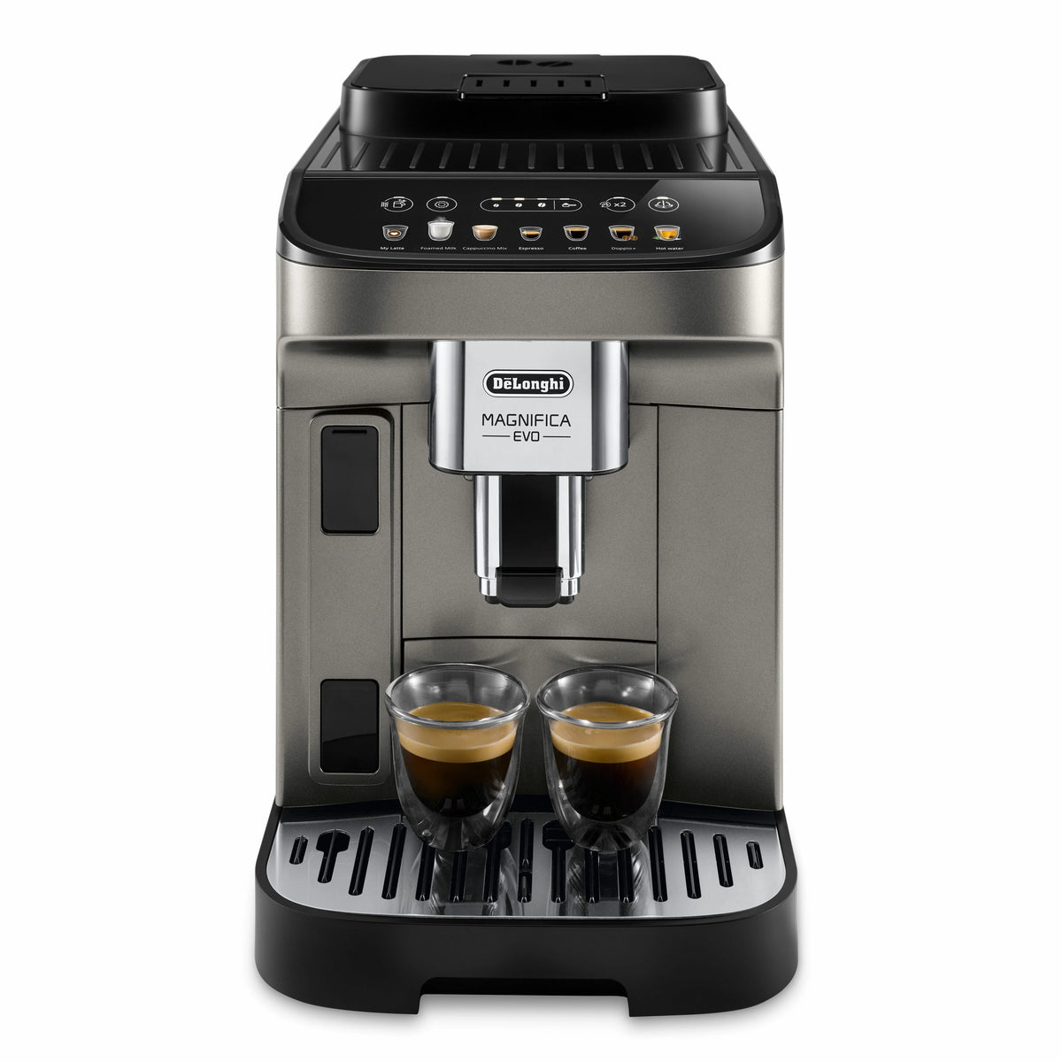 DeLonghi Magnifica Evo Titan fully automatic coffee machine - 250g bean hopper, LatteCrema - ECAM29083TB