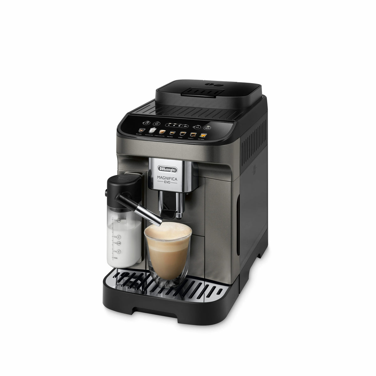 DeLonghi Magnifica Evo Titan fully automatic coffee machine - 250g bean hopper, LatteCrema - ECAM29083TB