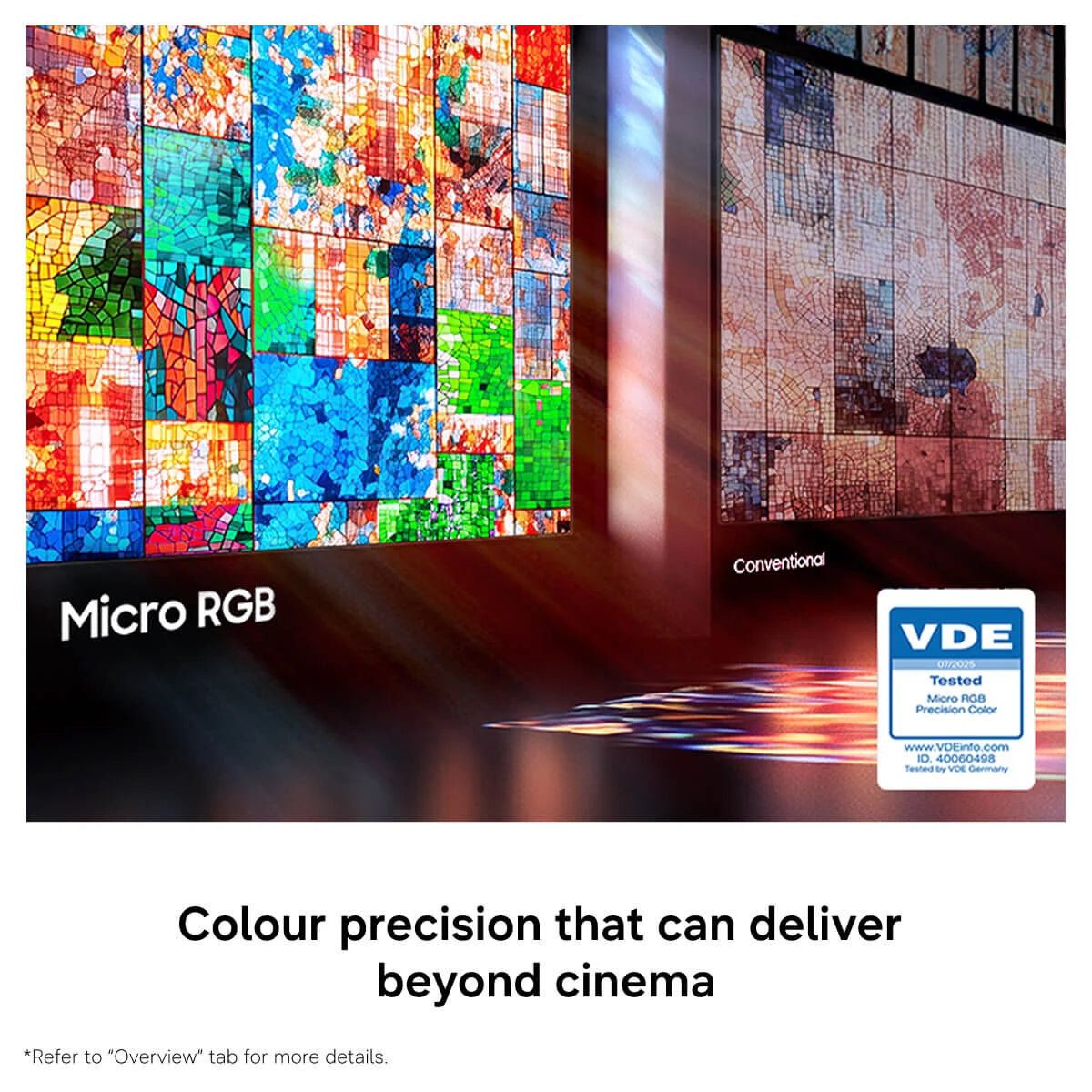Samsung 75-inch Micro RGB R85H 4K Smart TV - 100Hz, Micro RGB AI Engine, Tizen - MRA75R85HAWXXY