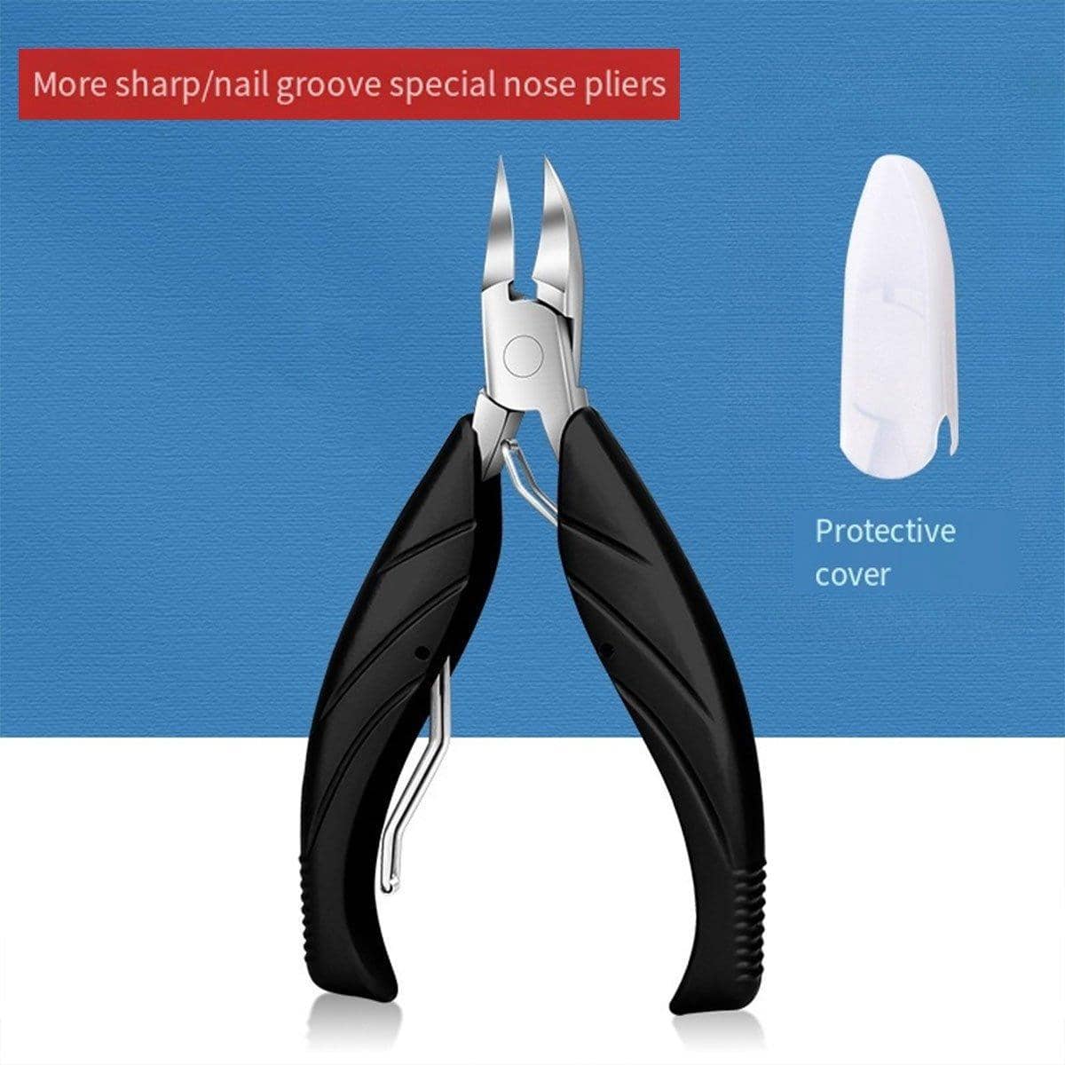 Professional Nail Clippers Set Manicure Pedicure Kit Stainless Steel Tools - Black - view 5