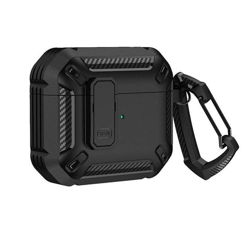 Protective Case with Lock and Hook - Black, for AirPods Pro