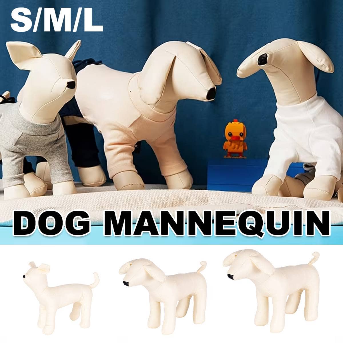 PU Leather Dog Mannequin Display Stand for Pet Clothing - Size S (Chest 30 cm) - view 2