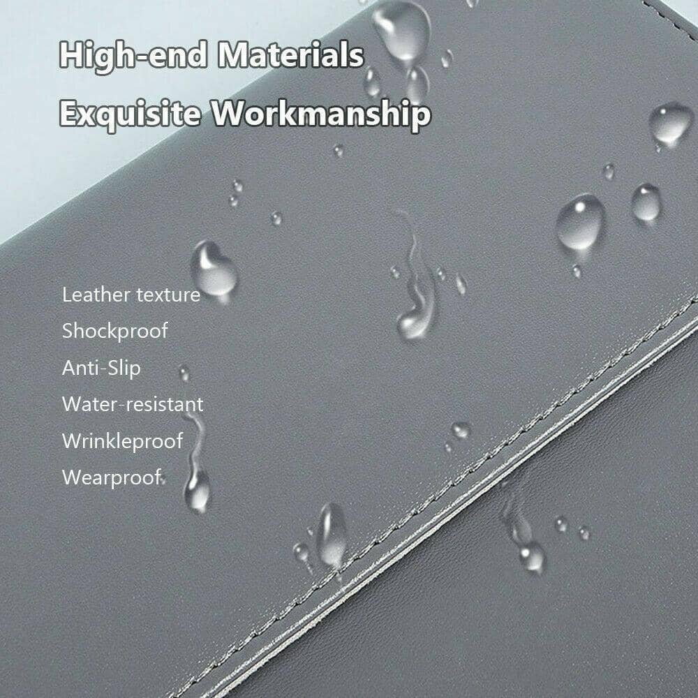 PU Leather Laptop Sleeve for 13.3 Inch (34 cm) Laptops, Light Grey - view 4