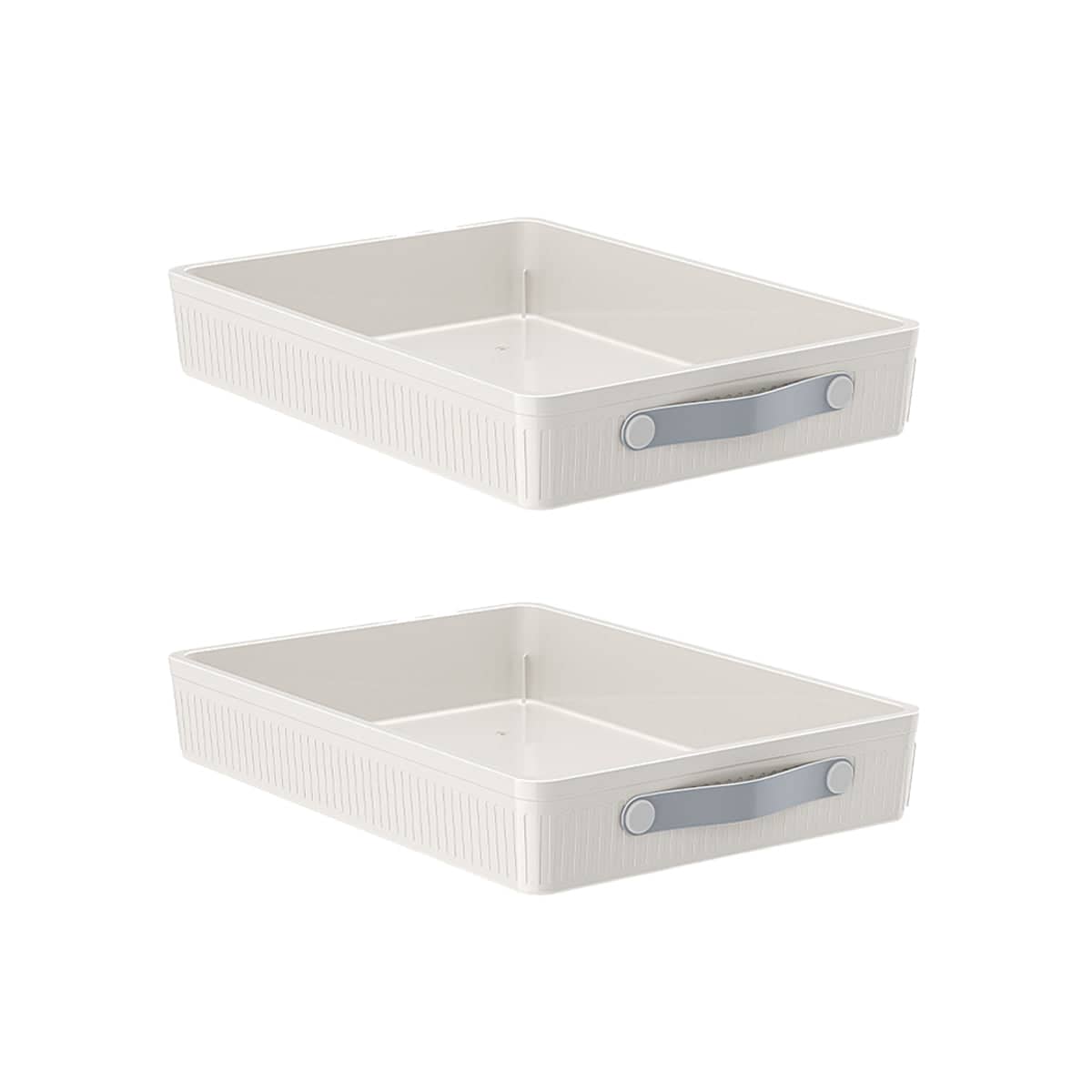 Pull Out Kitchen Spice Rack Organiser for Cabinets, Set of 2 - Size L (42.5 x 30 x 8.6 cm)