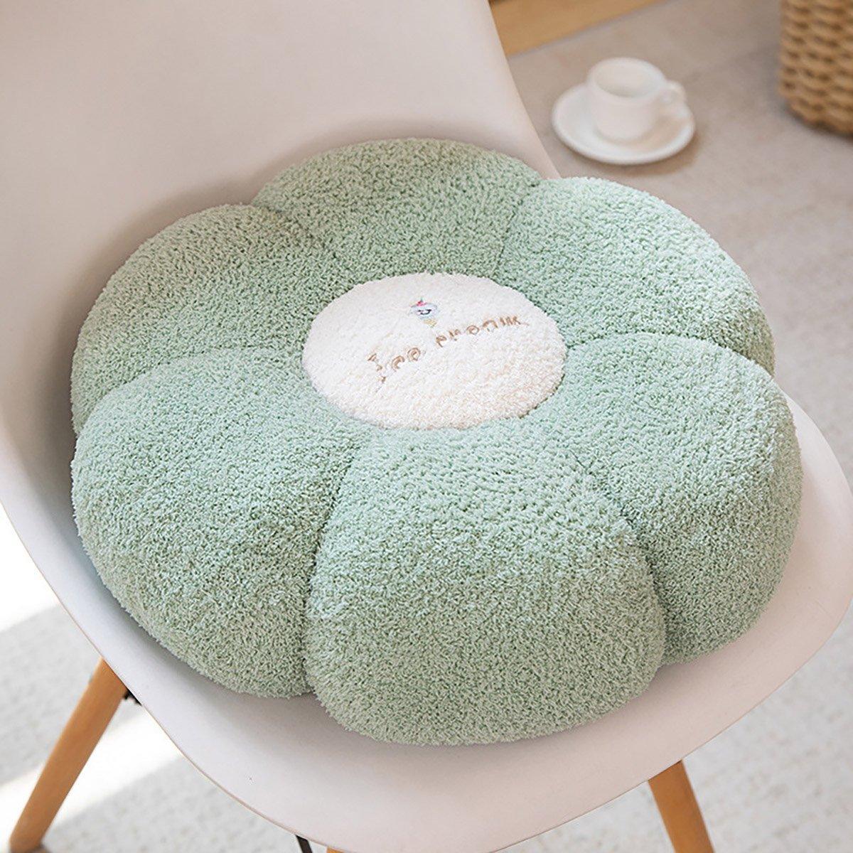 Pumpkin Floor Cushion - Thick Tatami Window Seat Pad, Green - view 13