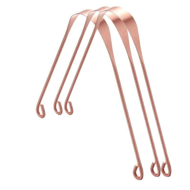 Pure Copper Tongue Scrapers - Pack of 3