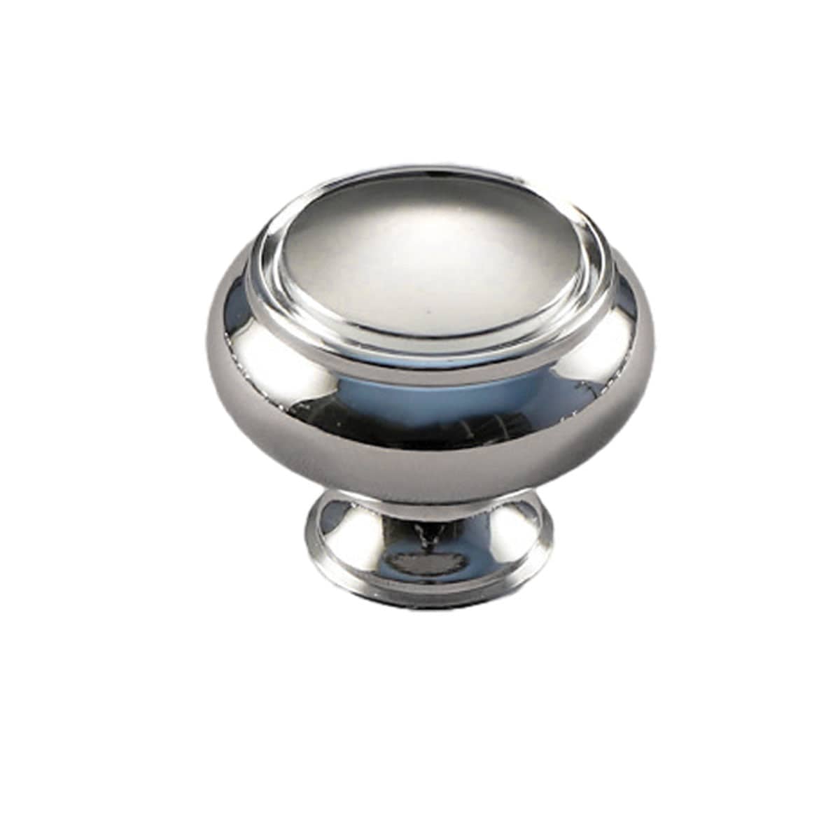 Pure Copper Wardrobe Drawer Knob, Bright Silver - Round Shape, 32 mm