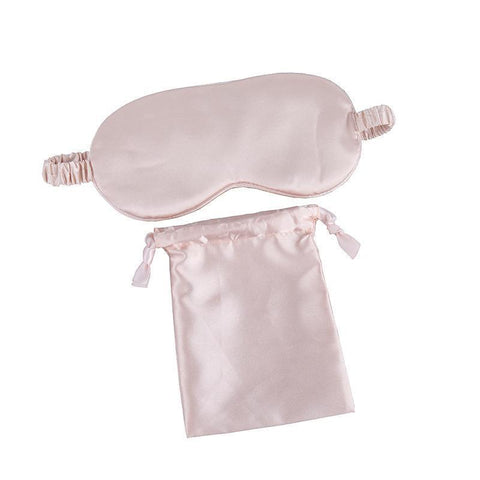Pure Soft Silk Sleep Eye Mask Blindfold for Travel and Relaxing - Pink