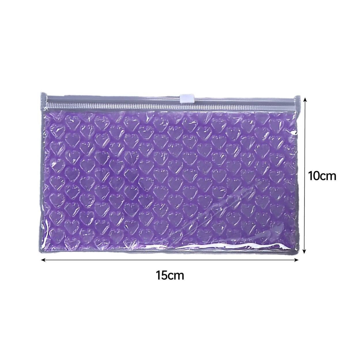 PVC Bubble Zipper Bags for Cosmetics and Travel, Pack of 10 - Yellow - view 4