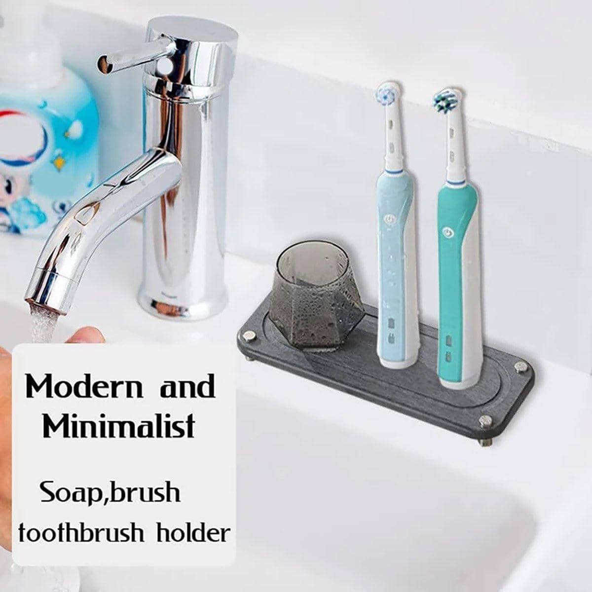 Quick Drying Diatomite Drying Mat with Stainless Steel Feet - Dark Grey - view 5