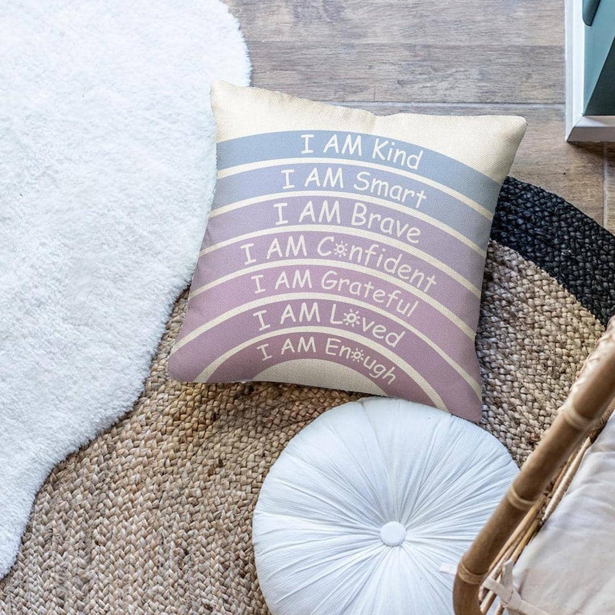Rainbow Boho Inspirational Cushion Covers, Pack of 6, 45 x 45 cm - view 5