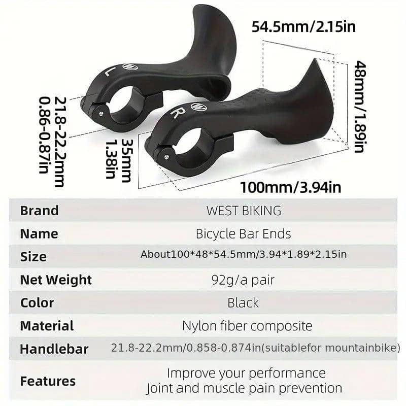 Ramshorn Bullhorn Bicycle Handlebar Grips for Mountain Bike - view 3