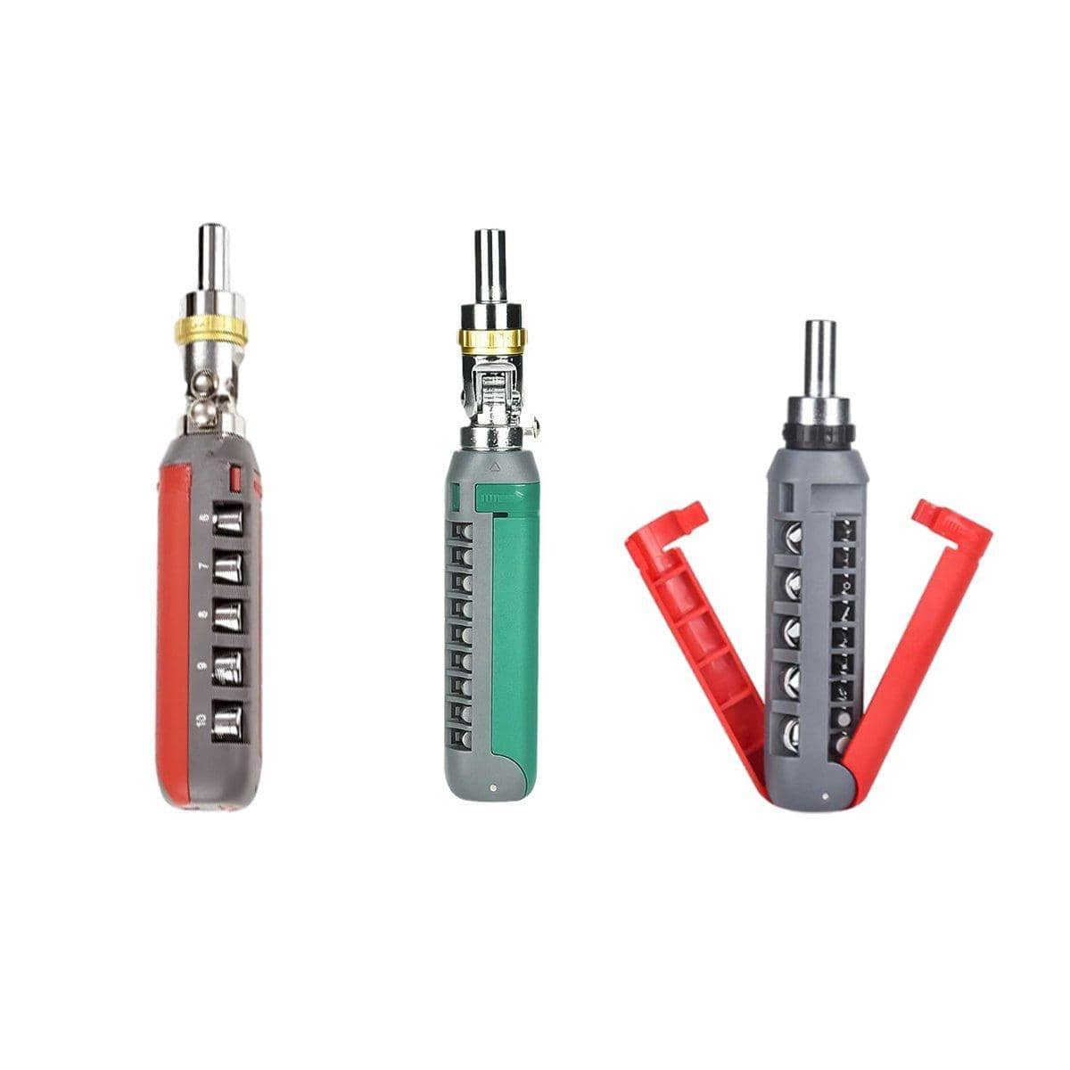 Ratchet Screwdriver Set 14-In-1 - Red and Grey with Numbered Sockets - view 3