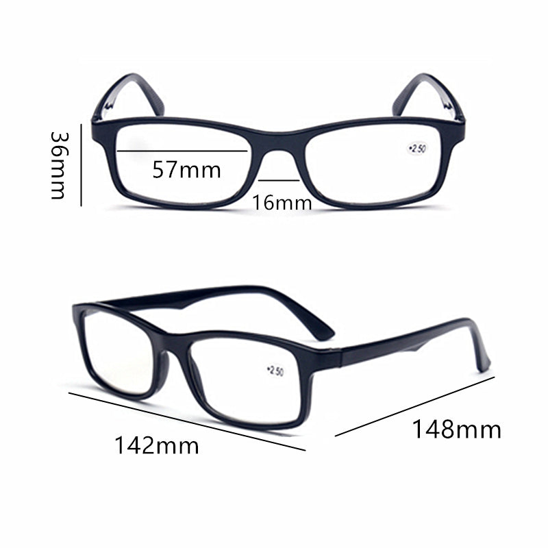 Reading Glasses 6 Pairs Black Wayfarer Frame, Men and Women - +2.00 Strength - view 4