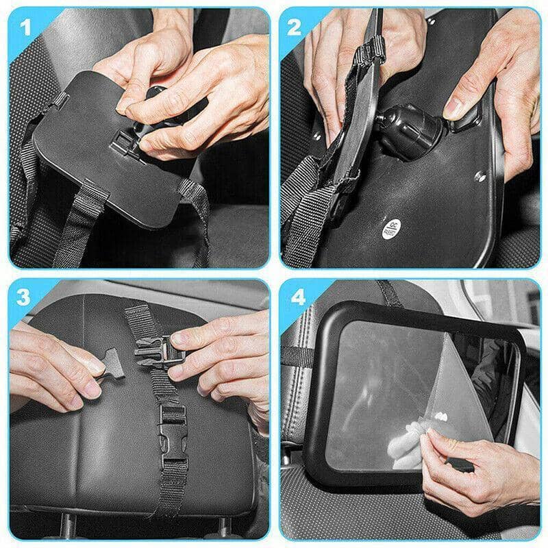 Rear Facing Car Mirror for Baby, 360 Degree Adjustable Back Seat View - view 4