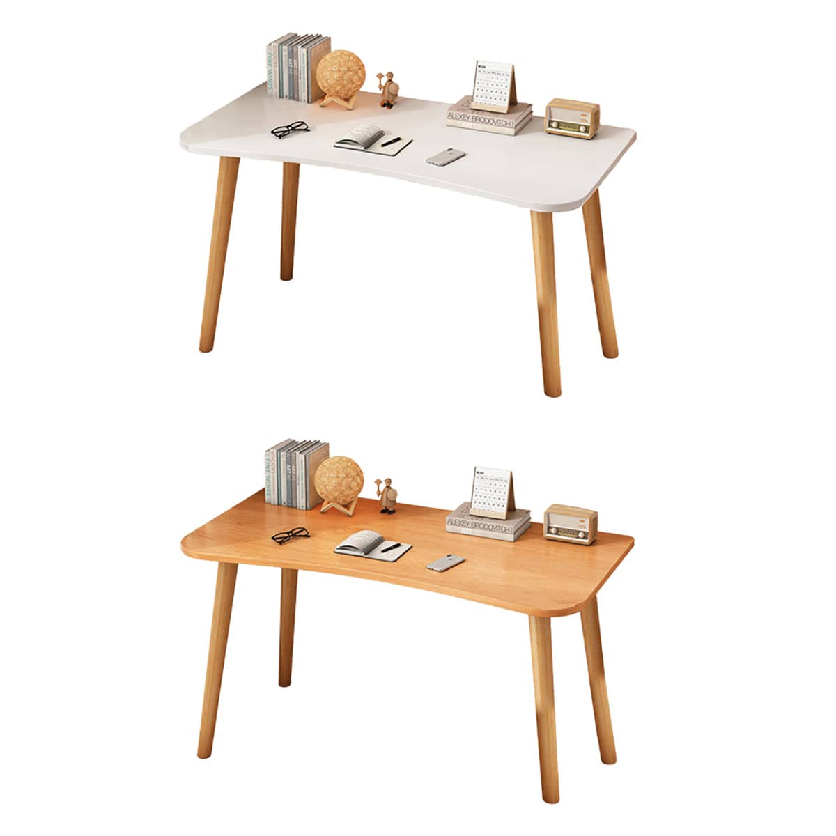 Rectangular Writing Desk 120 cm for Home Office, Study and Laptop Use - White - view 3
