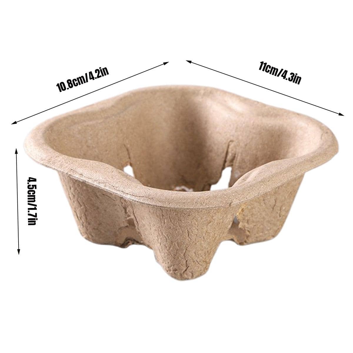 Recycled Paper Pulp Cup Carry Trays, Pack of 100 - 1 Cup - view 4