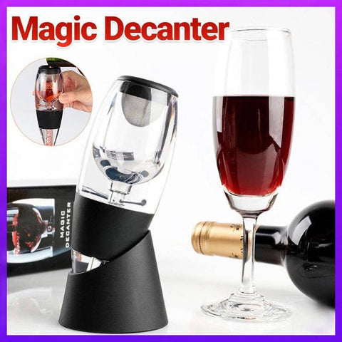 Red Wine Aerator Decanter - Black
