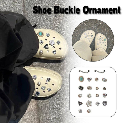 Removable Retro Metal Pearl Shoe Buckles, DIY Accessories for Cave Shoes