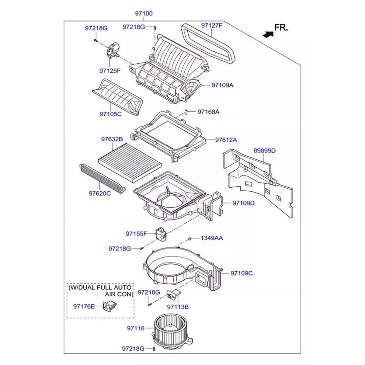 Replacement Car HVAC Motor for Hyundai IX45, Sonata and Tucson - view 3