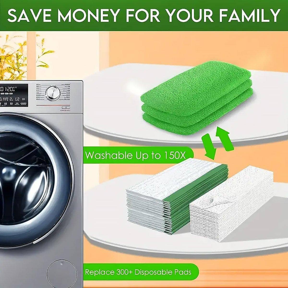 Replacement Mop Cloth Covers, 10 Pack - Grey Microfibre Refills - view 5