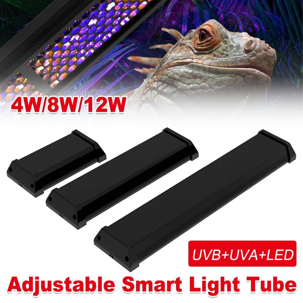 Reptile UVB LED Lamp with Timer Controller - 8 Watt, 218 x 66 x 28 mm - view 2