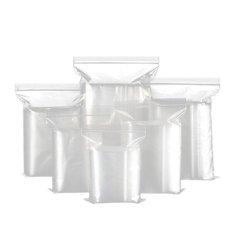Resealable Clear Plastic Zip Bags - 8 x 12 cm, Pack of 100
