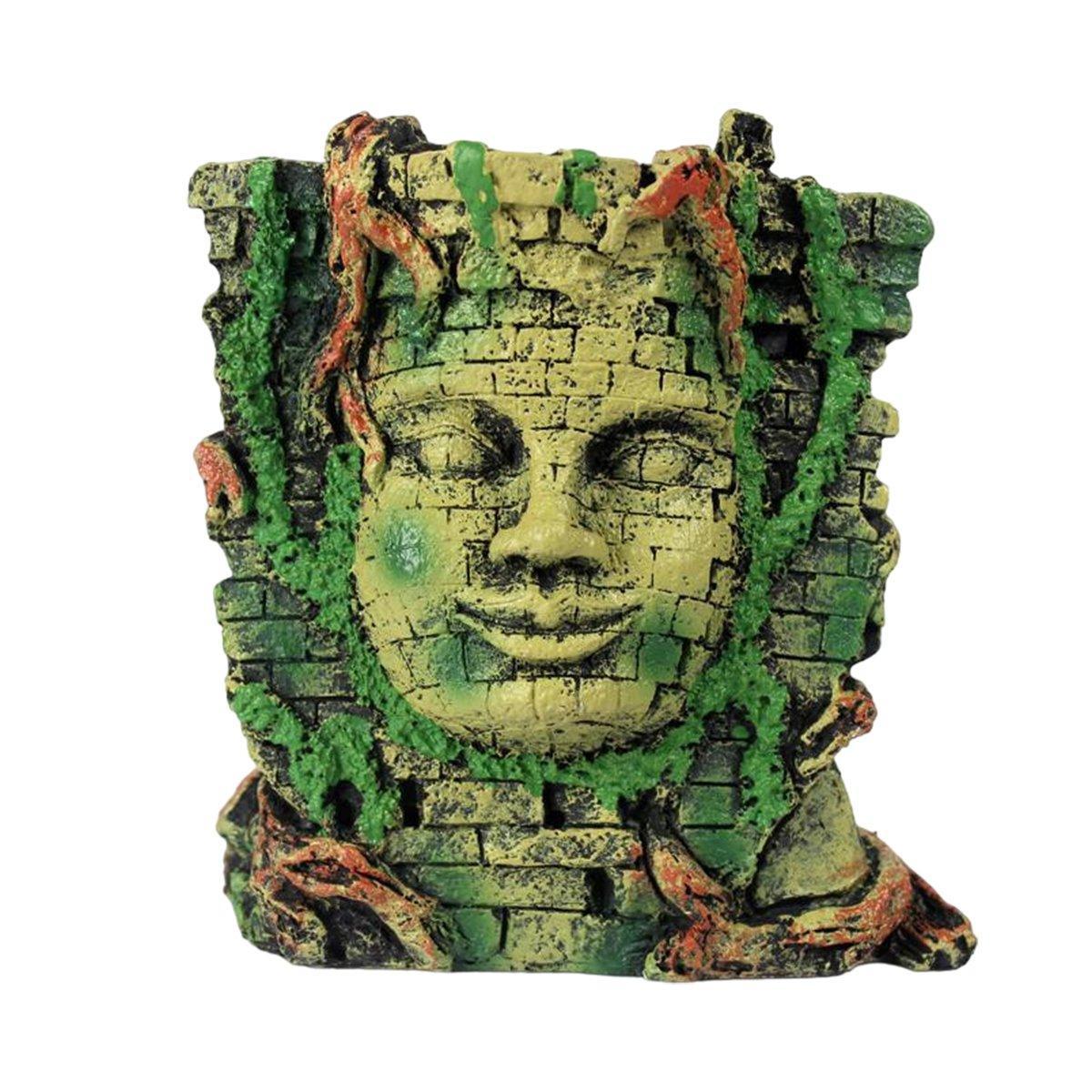 Resin Aquarium Ornament Fish Tank Decoration - Roman Face