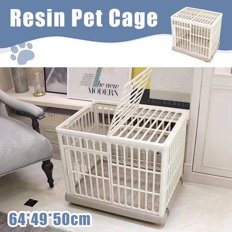 Resin Pet Cage, 64 x 49 x 50 cm - Beige