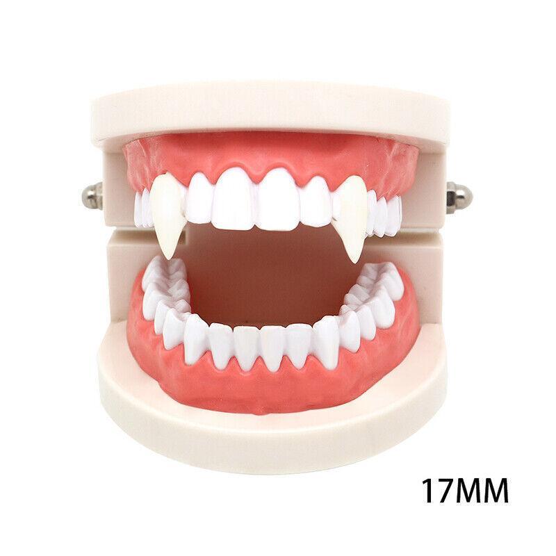 Resin Vampire Teeth Fangs for Halloween Dress up - 17mm, Pack of 2 - view 6
