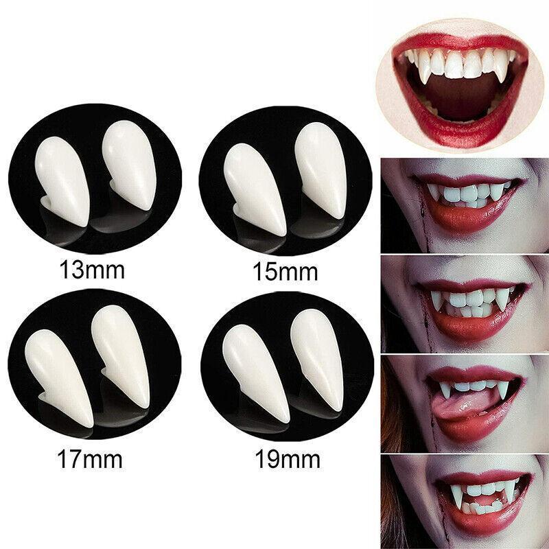 Resin Vampire Teeth Fangs for Halloween Dress up - 17mm, Pack of 2 - view 9