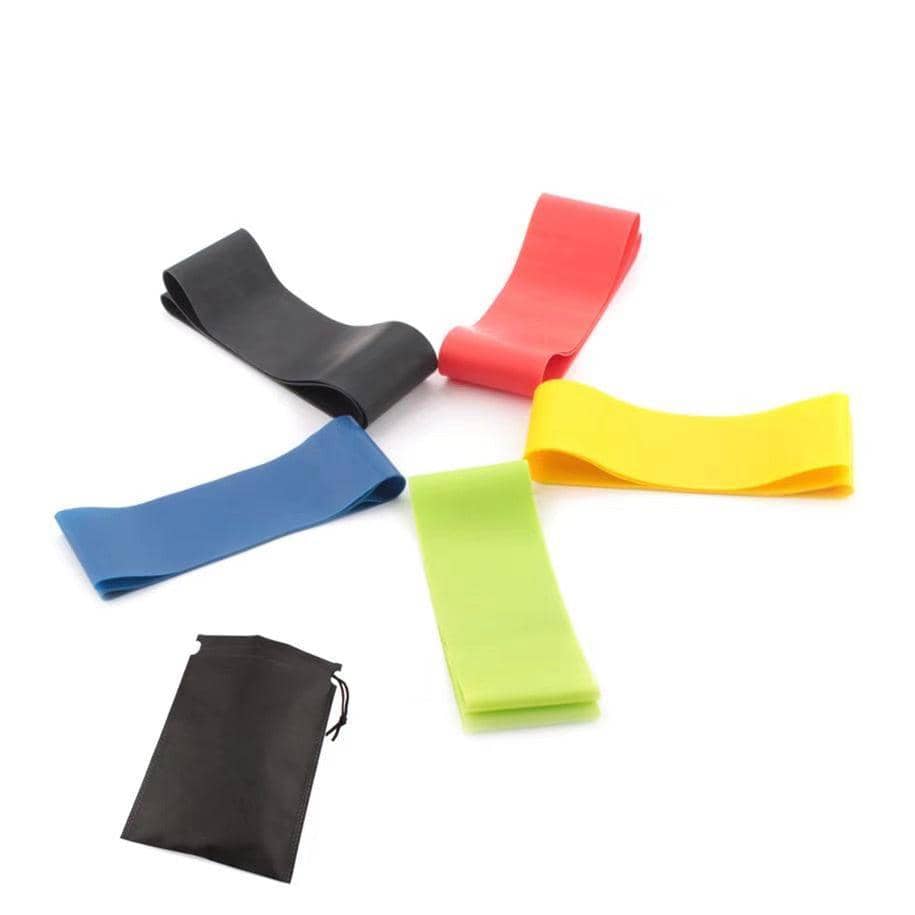 Resistance Band Latex Loops - Set of 5 with Bag