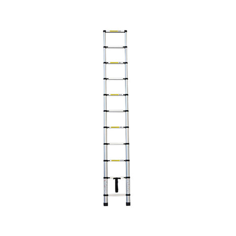 Retractable Aluminium Alloy Ladder with Anti Slip Pedals and Stabiliser Bar - 320 cm