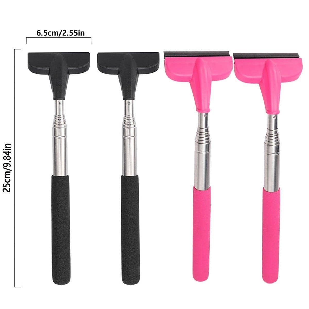 Retractable Car Mirror Wiper, Pack of 2 - Pink - view 4
