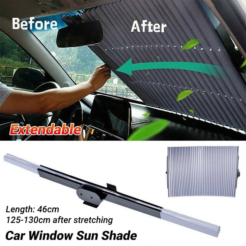 Retractable Folding Car Sunshade Blackout Window Curtain with Suction Cups