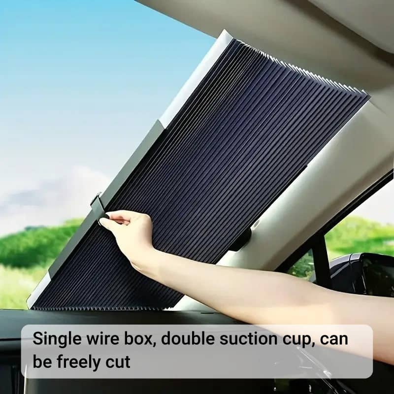 Retractable Folding Car Sunshade Blackout Window Curtain with Suction Cups - view 4